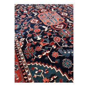 Persian Serapi 13x19 Navy Blue and Rust Oversized Rug — Navy | Ashly Fine Rugs Houston TX
