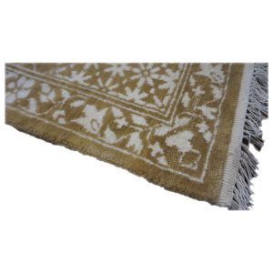 21st Century Modern Wool & Silk 9x18 White & Tan Handmade Area Rug — Gallery ( long & narrow ) | Ashly Fine Rugs Houston TX