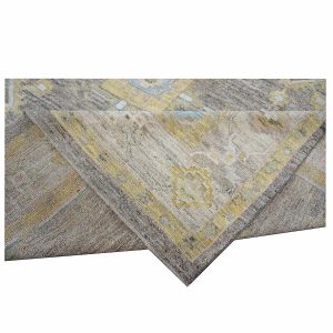 Turkish Oushak 10x13 Taupe, Ivory, & Yellow Handmade Area Rug — Taupe | Ashly Fine Rugs Houston TX