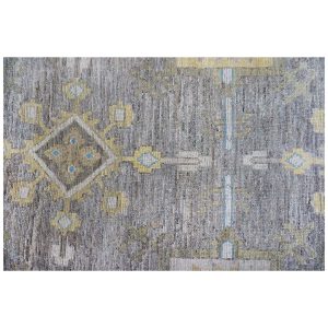 Turkish Oushak 10x13 Taupe, Ivory, & Yellow Handmade Area Rug — Taupe | Ashly Fine Rugs Houston TX