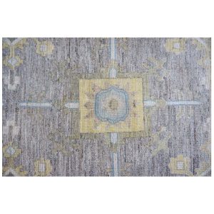 Turkish Oushak 10x13 Taupe, Ivory, & Yellow Handmade Area Rug — Taupe | Ashly Fine Rugs Houston TX