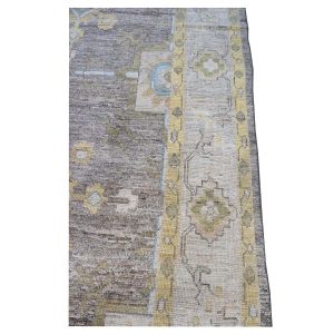Turkish Oushak 10x13 Taupe, Ivory, & Yellow Handmade Area Rug — Taupe | Ashly Fine Rugs Houston TX