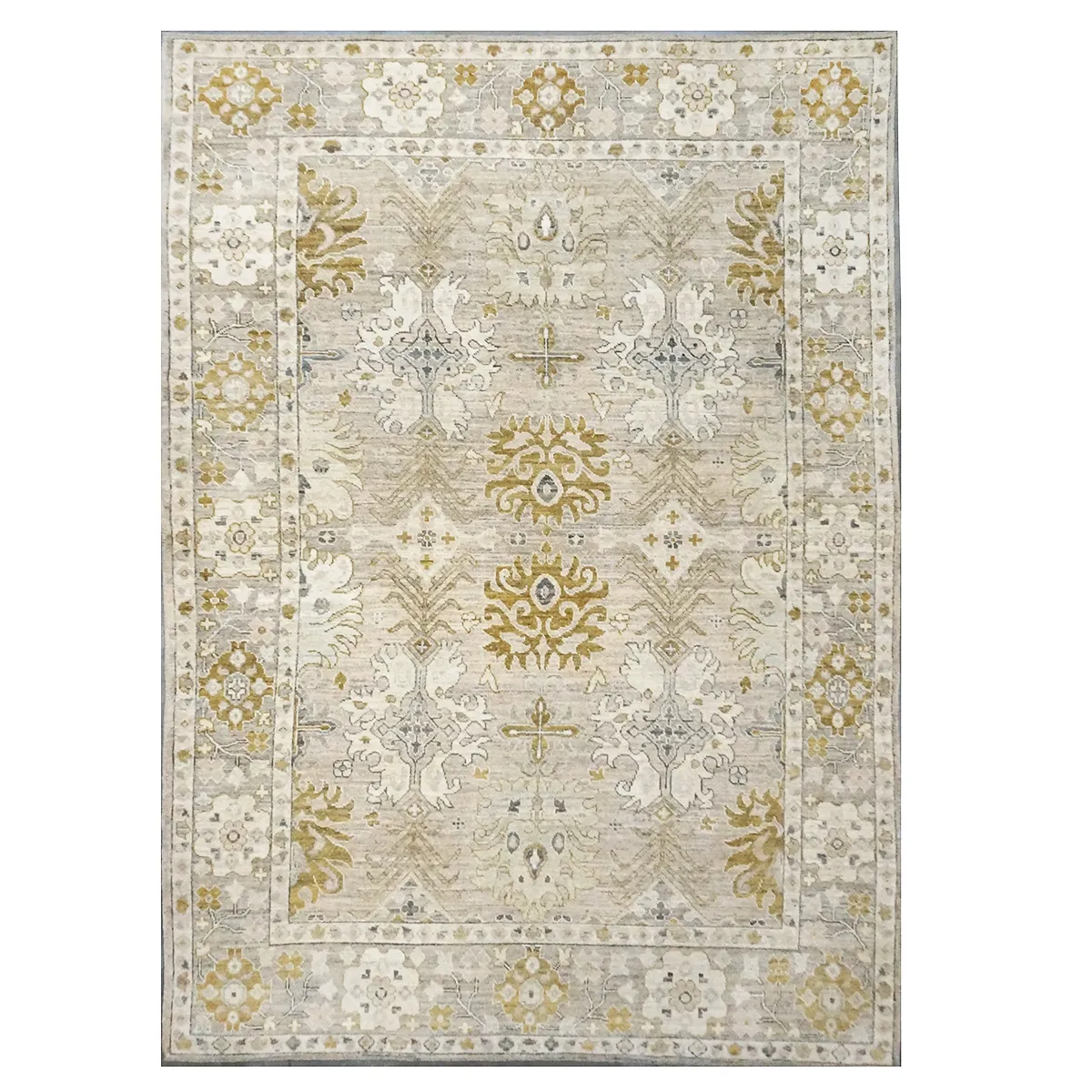 turkish oushak rug 10x14 beige ivory gold