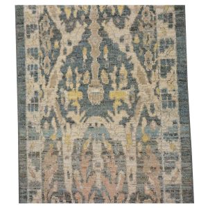 21st Century Sultanabad Master 3x14 Slate Blue, Ivory, & Tan Handmade Runner Rug — Slate | Ashly Fine Rugs Houston TX