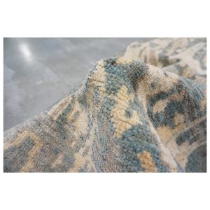 21st Century Sultanabad Master 3x14 Slate Blue, Ivory, & Tan Handmade Runner Rug — Slate | Ashly Fine Rugs Houston TX
