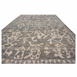 21st Century Turkish Oushak 9X12 Gray, Ivory & Charcoal Handmade Area Rug — Charcoal | Ashly Fine Rugs Houston TX