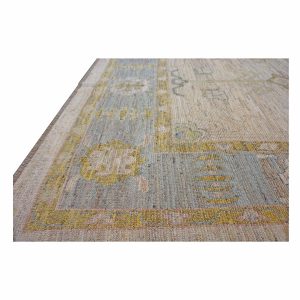 21st Century Turkish Oushak 9X12 Gold, Ivory & Gray Handmade Area Rug — ALL RUGS | Ashly Fine Rugs Houston TX
