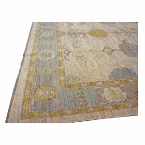 21st Century Turkish Oushak 9X12 Gold, Ivory & Gray Handmade Area Rug — ALL RUGS | Ashly Fine Rugs Houston TX