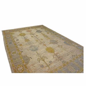 21st Century Turkish Oushak 9X12 Gold, Ivory & Gray Handmade Area Rug — ALL RUGS | Ashly Fine Rugs Houston TX