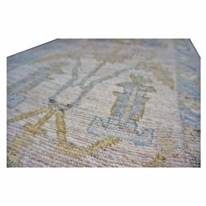 21st Century Turkish Oushak 3X19 Gold, Ivory & Charcoal Handmade Runner Rug — Charcoal | Ashly Fine Rugs Houston TX