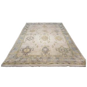 21st Century Turkish Oushak 9X13 Gold, Gray & Ivory Handmade Area Rug — ALL RUGS | Ashly Fine Rugs Houston TX