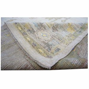 21st Century Turkish Oushak 9X13 Gold, Gray & Ivory Handmade Area Rug — ALL RUGS | Ashly Fine Rugs Houston TX