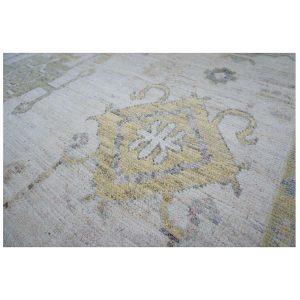 21st Century Turkish Oushak 9X13 Gold, Gray & Ivory Handmade Area Rug — ALL RUGS | Ashly Fine Rugs Houston TX