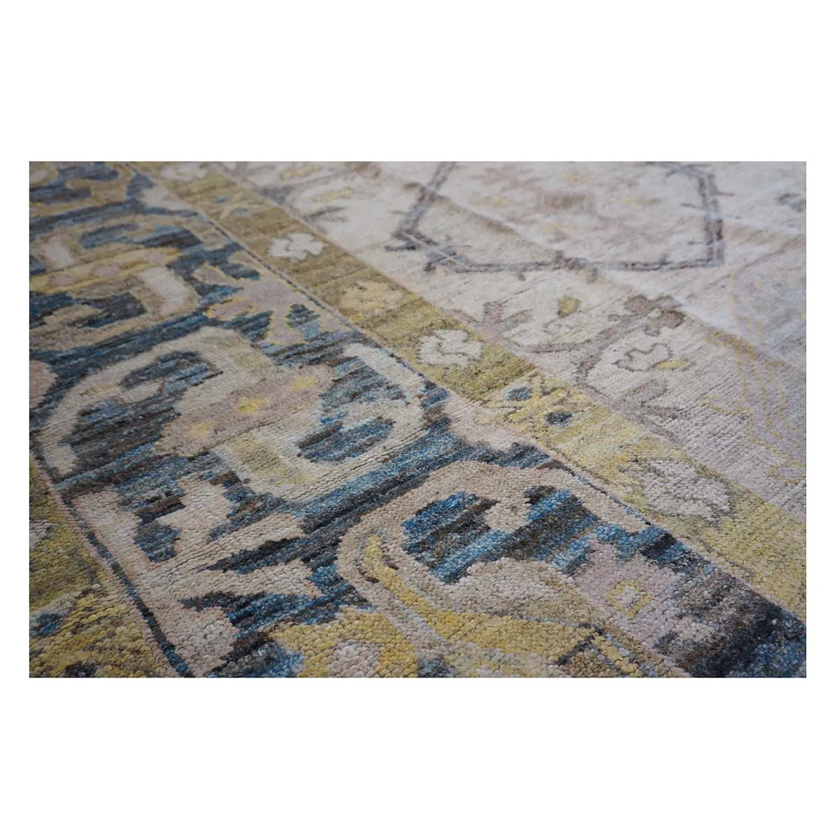 21st Century Turkish Oushak 13X18 Gold, Gray & Ivory Handmade Area Rug — ALL RUGS | Ashly Fine Rugs Houston TX