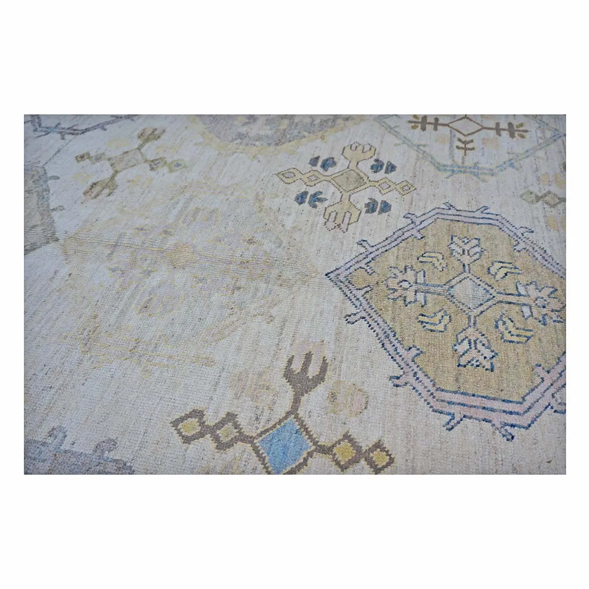 21st Century Turkish Oushak 13X18 Gold, Gray & Ivory Handmade Area Rug — ALL RUGS | Ashly Fine Rugs Houston TX