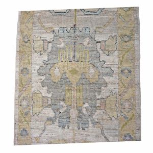 21st Century Turkish Oushak 3X18 Gold, Ivory & Charcoal Handmade Runner Rug — Charcoal | Ashly Fine Rugs Houston TX