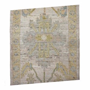 21st Century Turkish Oushak 3X18 Gold, Ivory & Charcoal Handmade Runner Rug — Charcoal | Ashly Fine Rugs Houston TX