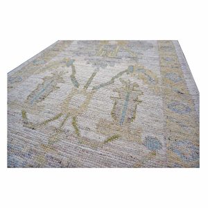 21st Century Turkish Oushak 3X18 Gold, Ivory & Charcoal Handmade Runner Rug — Charcoal | Ashly Fine Rugs Houston TX