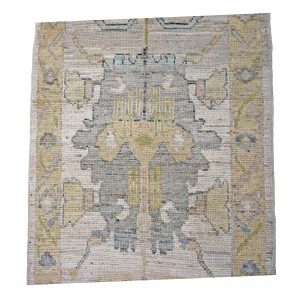 21st Century Turkish Oushak 3X18 Gold, Ivory & Charcoal Handmade Runner Rug — Charcoal | Ashly Fine Rugs Houston TX